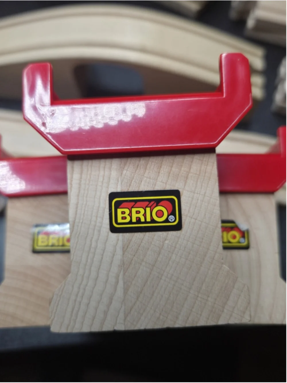 BRIO Wooden Railway Track Lot 62 Pc Switches Bridge Supports Curved Straight